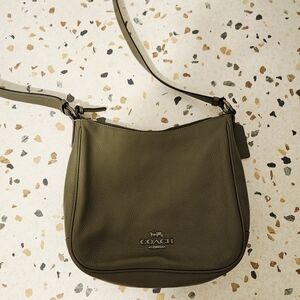 Coach Olive Green Leather Shoulder Bag